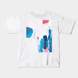 Abstract print, Red, White, Grey, Black, Blue, Navy, Pink, Modern art, Wall decor Kids T-Shirt
